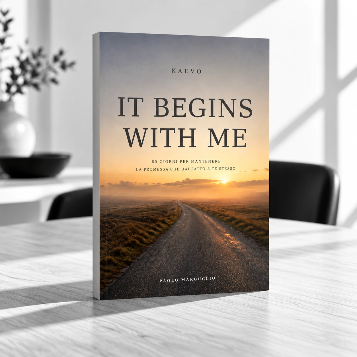 Mockup ufficiale del libro IT BEGINS WITH ME